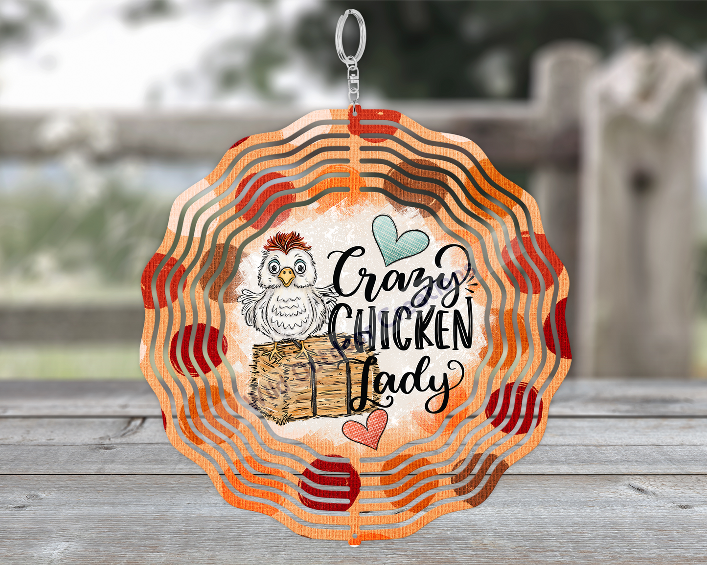 3D Wind Spinner for Chicken Lovers - Crazy Chicken Lady Gift