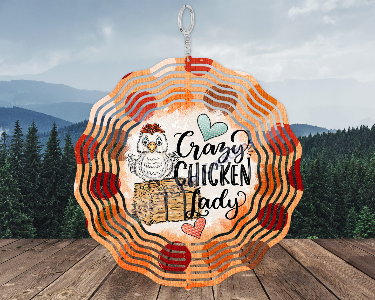 3D Wind Spinner for Chicken Lovers - Crazy Chicken Lady Gift