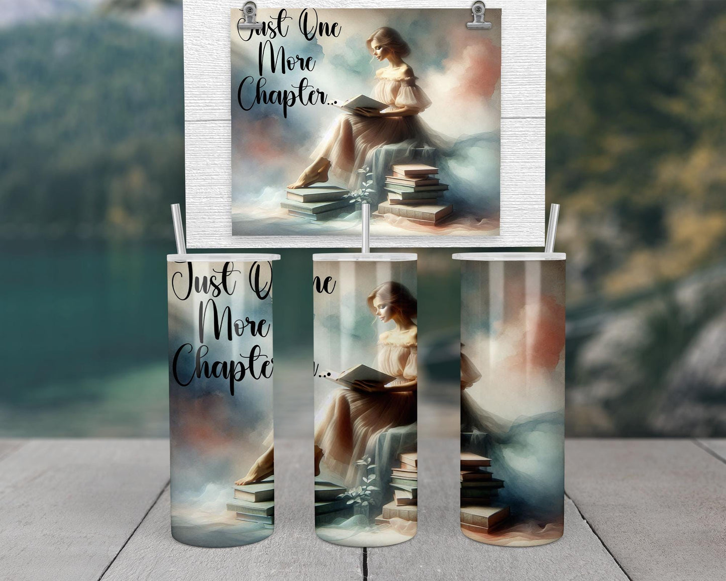 Just One More Chapter Travel Mug - Whimsical Tumbler for Book Lovers Perfect Gift for Readers