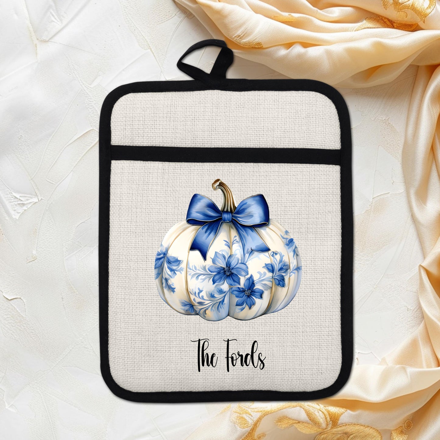 Personalized Fall Pot Holder - Unique Custom Hostess Gift for Autumn