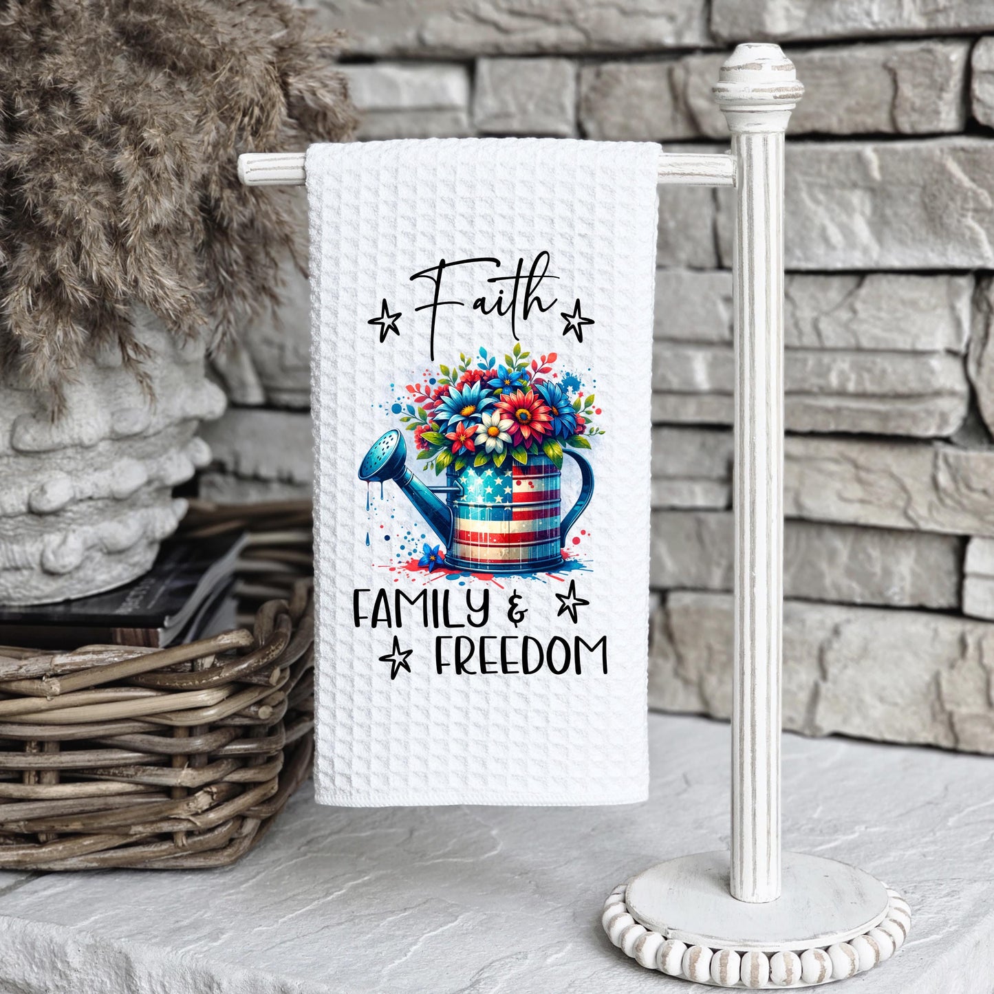 American Pride Kitchen Towel - 4th of July Decor Unique Gift for Patriotic Lovers