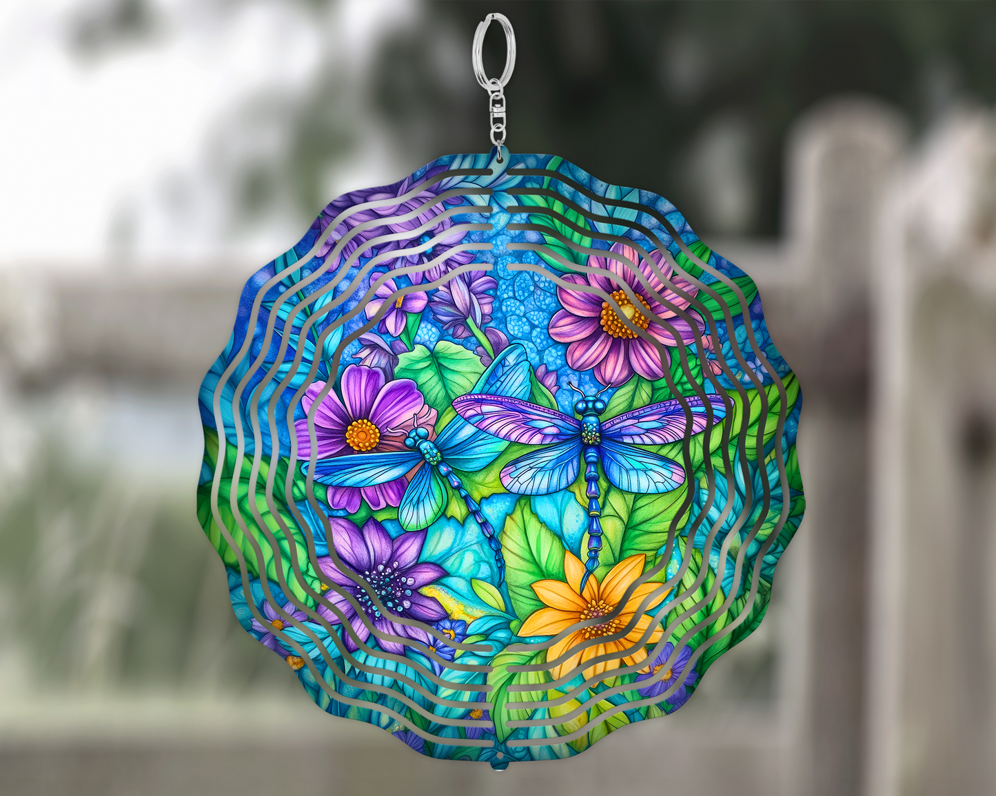 3D Dragonfly Wind Spinner - Vibrant Garden Decor for Outdoor Spaces