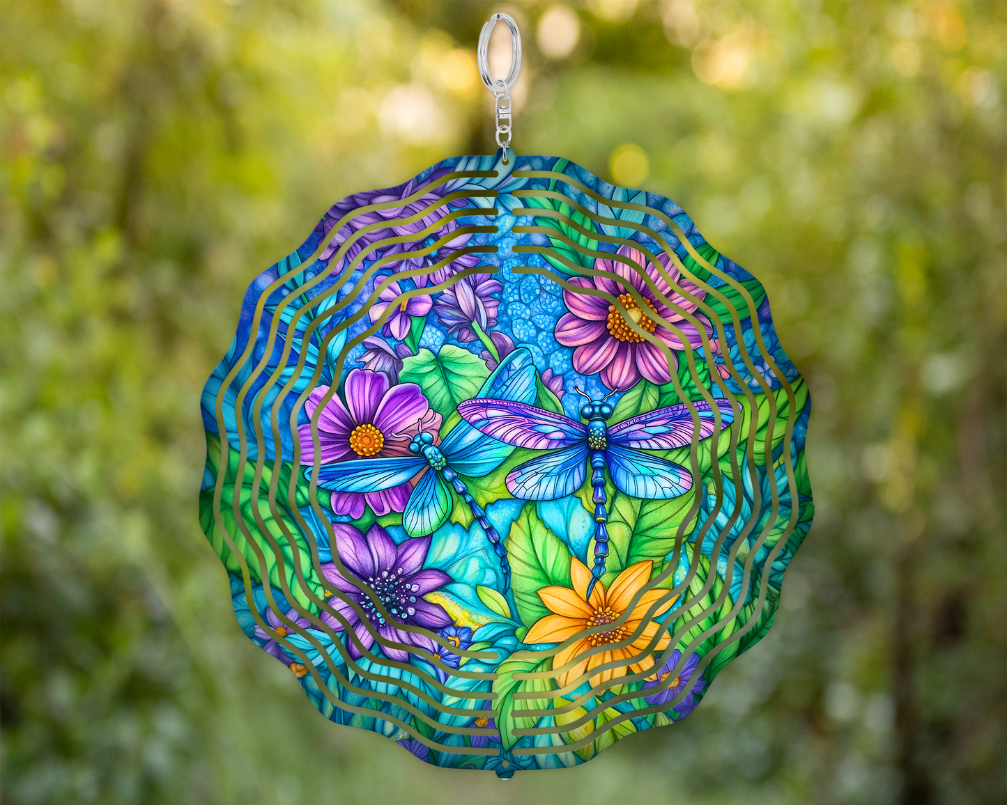 3D Dragonfly Wind Spinner - Vibrant Garden Decor for Outdoor Spaces