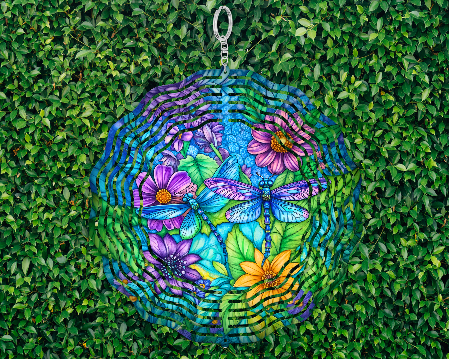 3D Dragonfly Wind Spinner - Vibrant Garden Decor for Outdoor Spaces