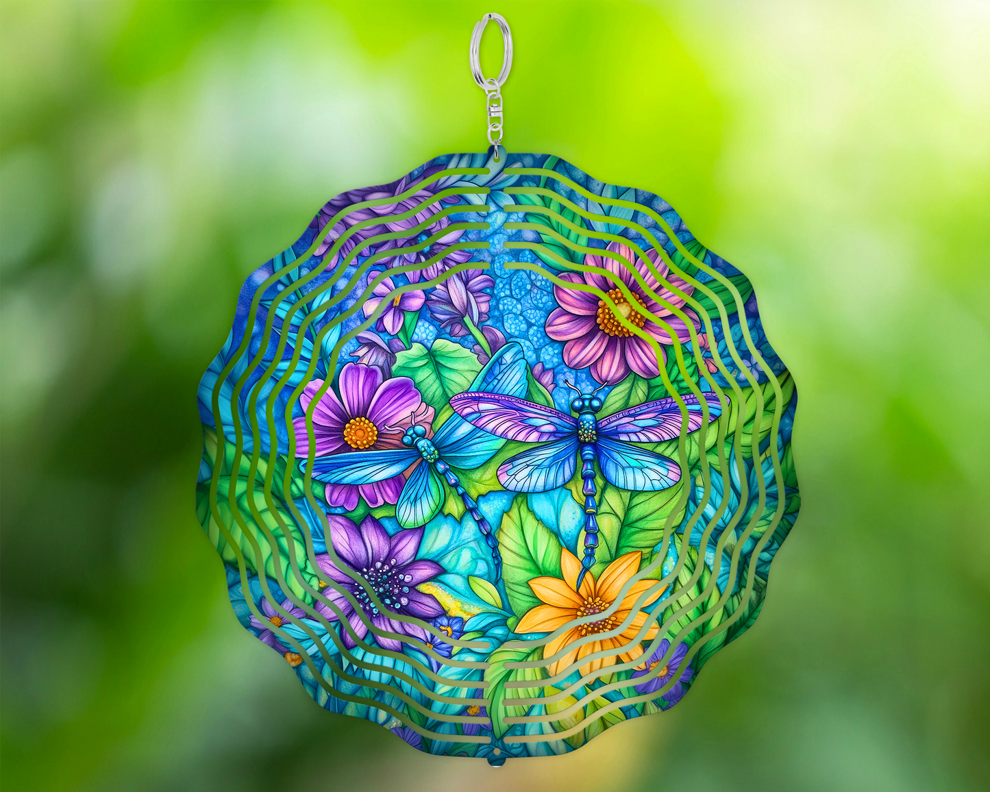 3D Dragonfly Wind Spinner - Vibrant Garden Decor for Outdoor Spaces