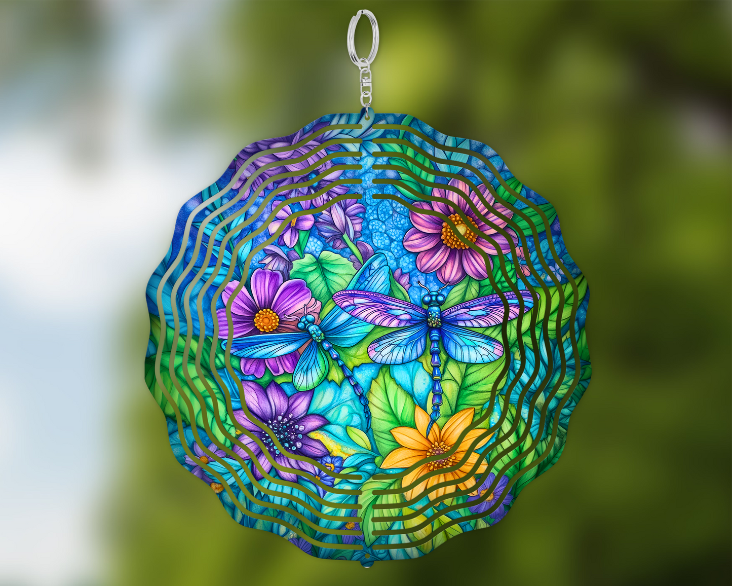 3D Dragonfly Wind Spinner - Vibrant Garden Decor for Outdoor Spaces