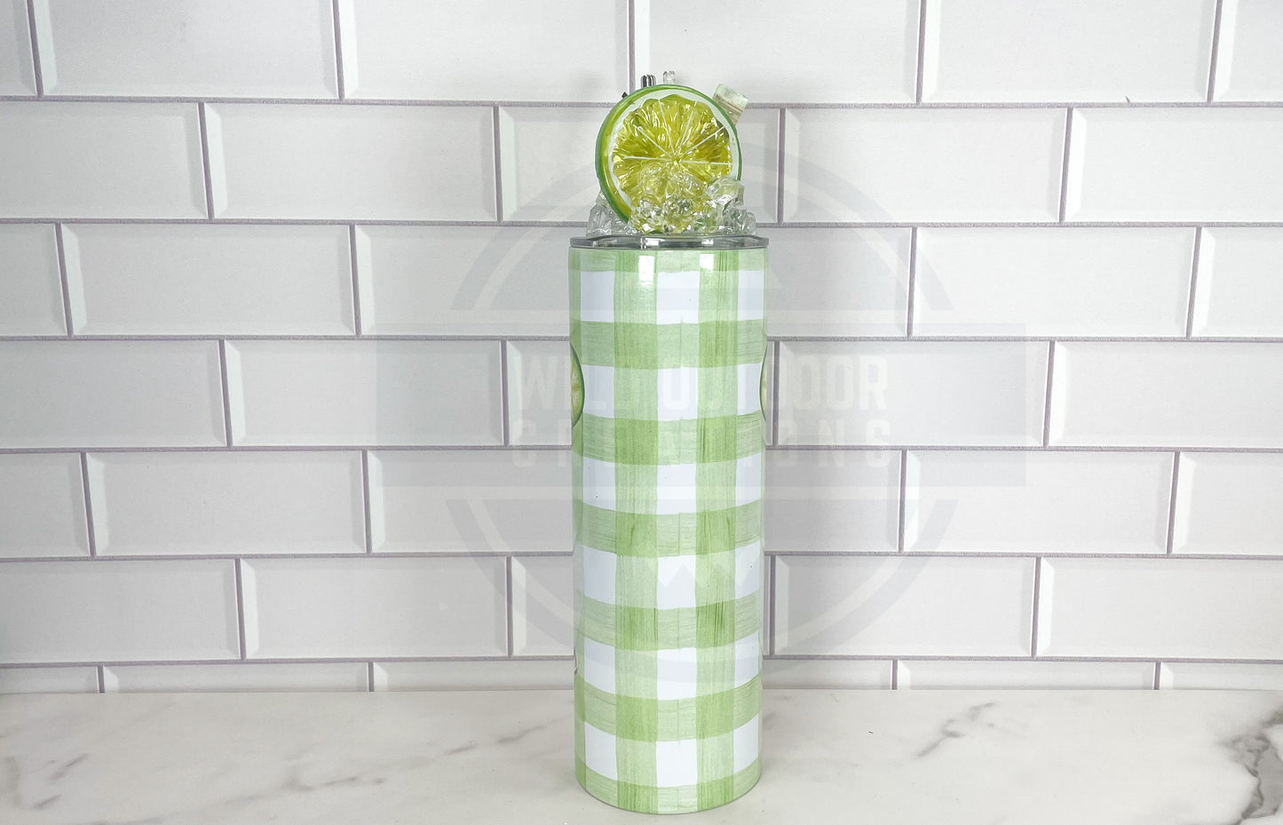20oz Tumbler with Fake Ice Lid Topper - Drinks Well With Others
