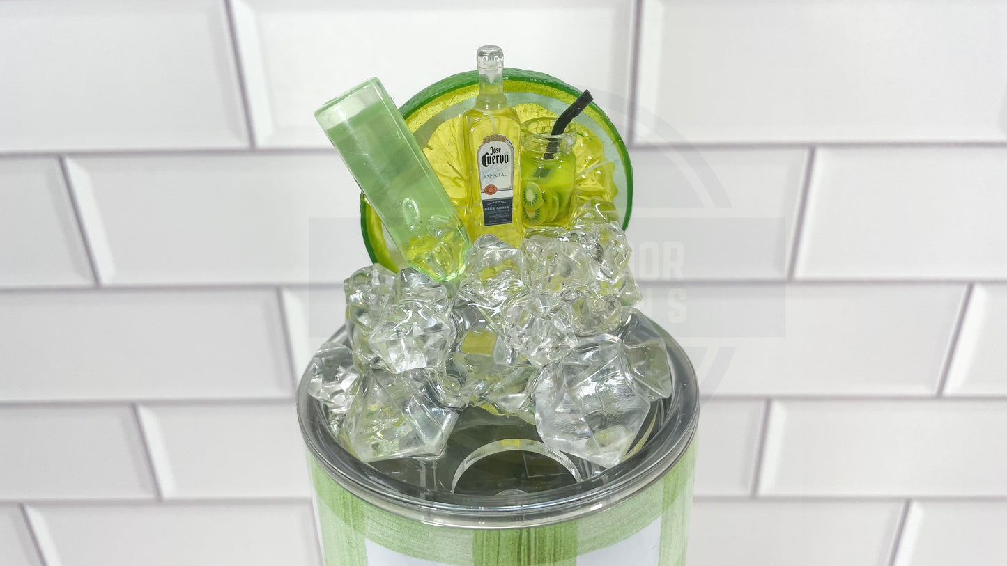 20oz Tumbler with Fake Ice Lid Topper - Drinks Well With Others