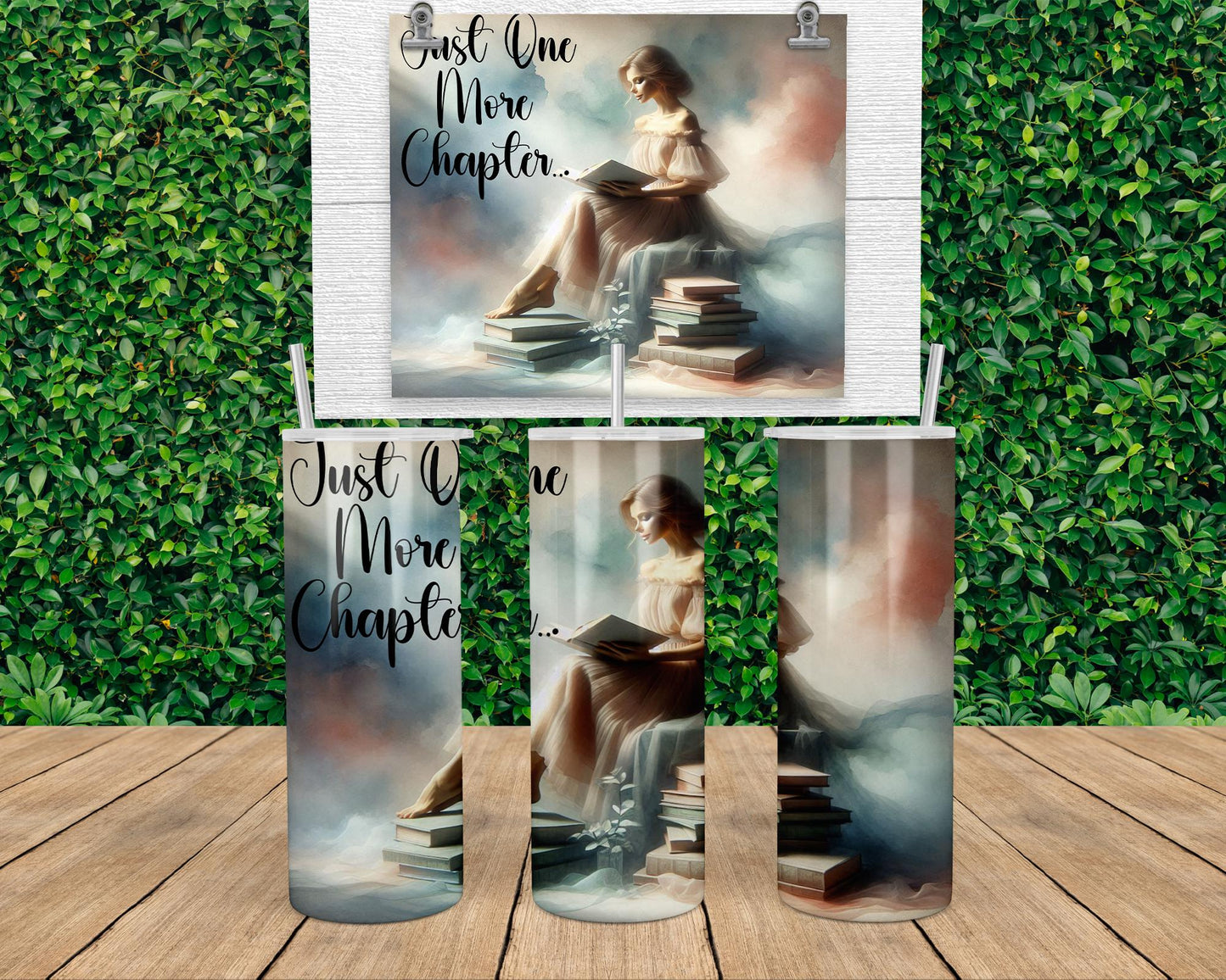 Just One More Chapter Travel Mug - Whimsical Tumbler for Book Lovers Perfect Gift for Readers