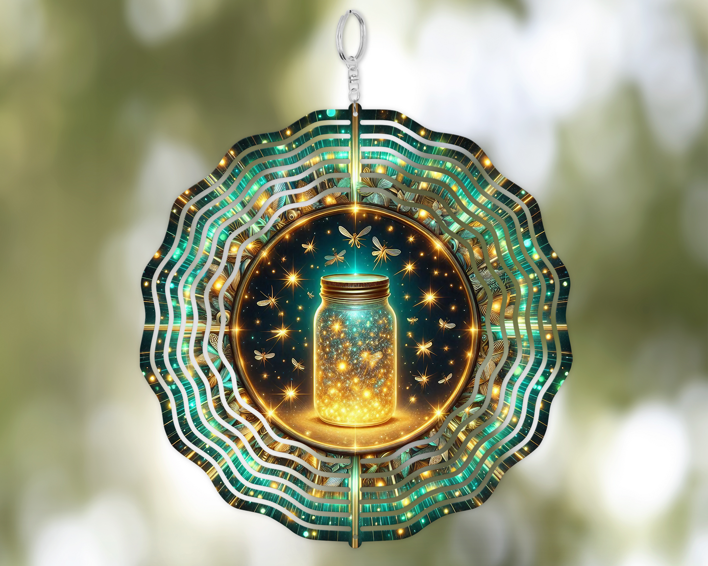 10-Inch Fireflies Wind Spinner for Vibrant Outdoor Decor