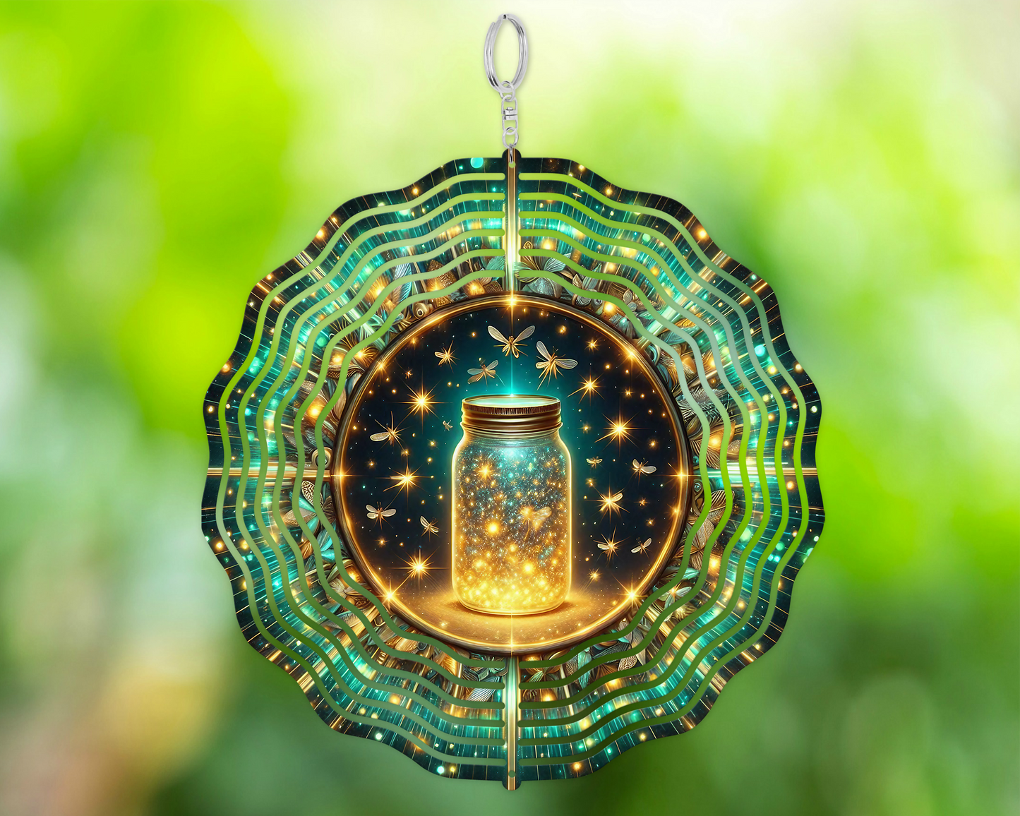 10-Inch Fireflies Wind Spinner for Vibrant Outdoor Decor