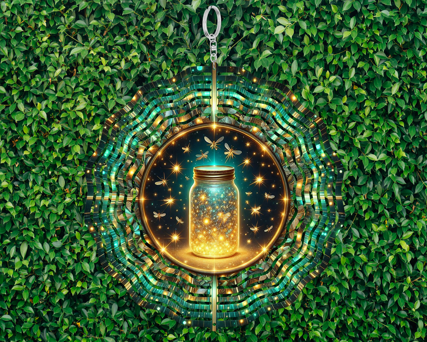 10-Inch Fireflies Wind Spinner for Vibrant Outdoor Decor