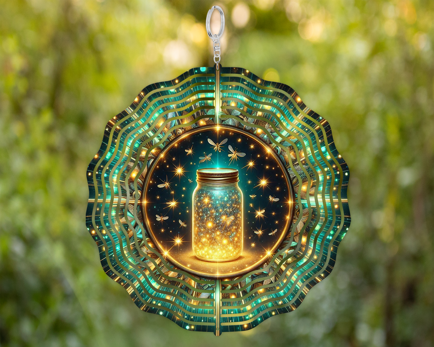10-Inch Fireflies Wind Spinner for Vibrant Outdoor Decor
