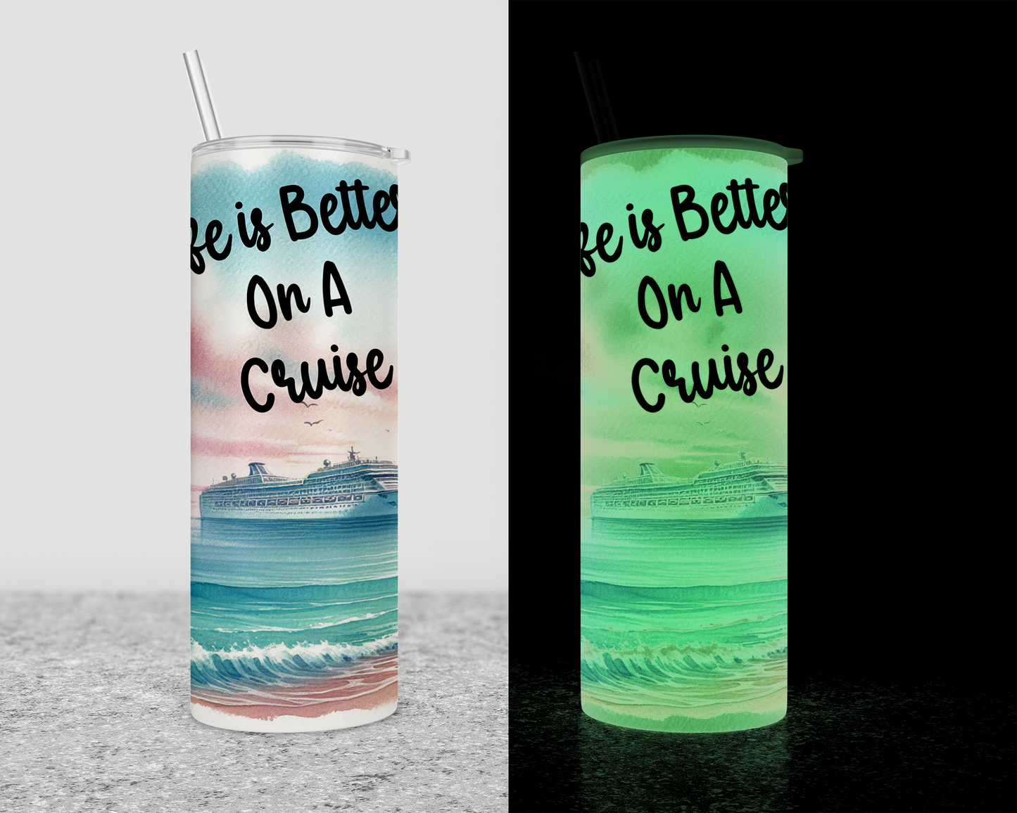 Personalized Cruise Tumbler - Life is Better on a Cruise Girls Trip Cup Perfect Group Gift for Vacation Adventures