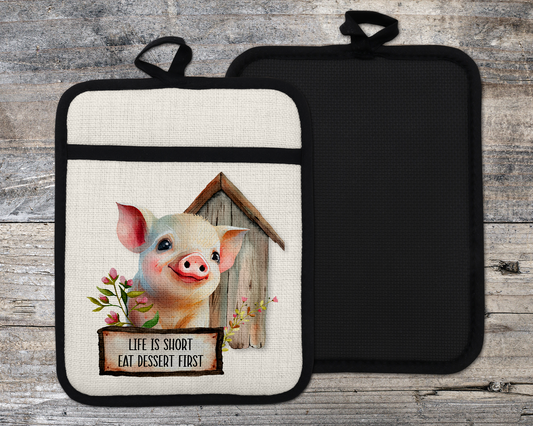 Funny Pig Oven Mitt - Perfect Kitchen Decor for Pig Lovers  Farm Girls Great Christmas Gift