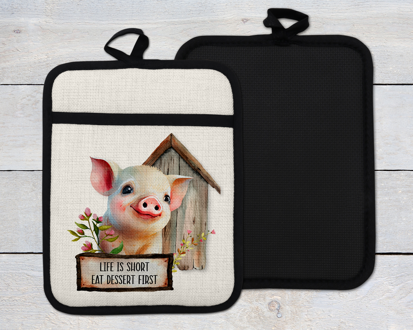 Funny Pig Oven Mitt - Perfect Kitchen Decor for Pig Lovers Farm Girls Great Christmas Gift