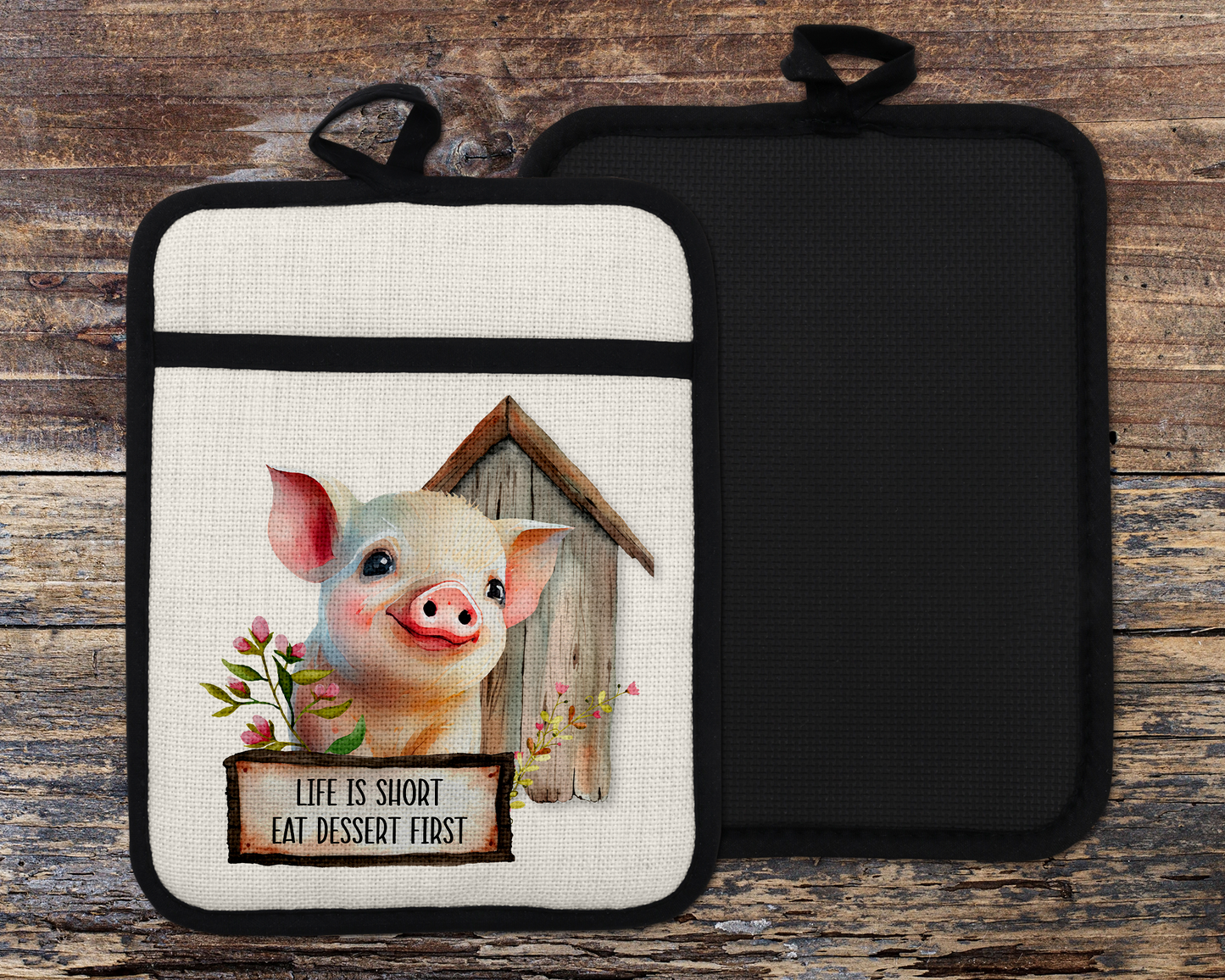 Funny Pig Oven Mitt - Perfect Kitchen Decor for Pig Lovers Farm Girls Great Christmas Gift