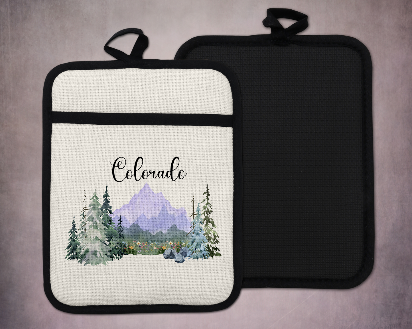 Colorado Purple Mountain Oven Mitt - Perfect Christmas Gift for Mom