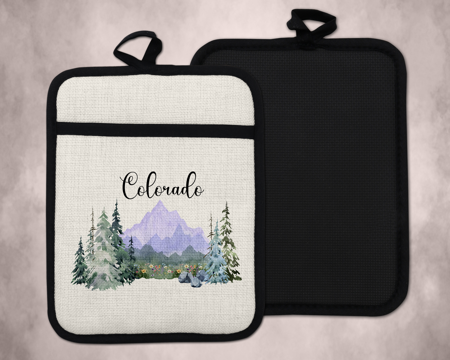 Colorado Purple Mountain Oven Mitt - Perfect Christmas Gift for Mom