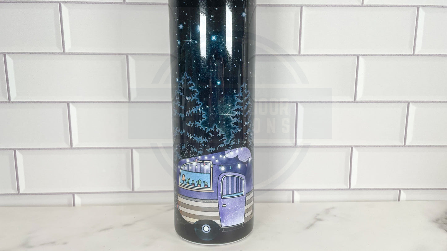 Travel Trailer 3D Lid Tumbler for Camping Adventures - Insulated Travel Mug