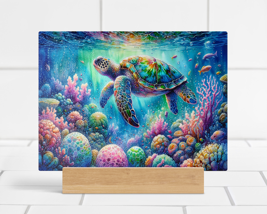 Sea Turtle Glass Cutting Board - Perfect Ocean Lover Gift for Weddings  Engagements