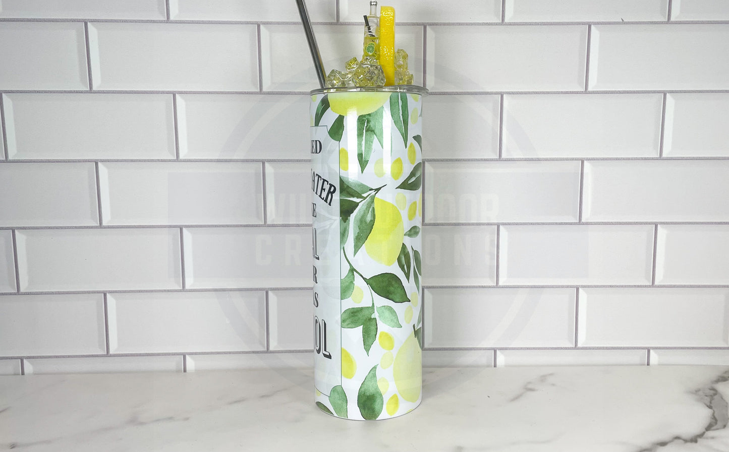 20oz Summer Water Tumbler with Straw - Stylish Alcohol-Infused Drinkware 3D Lid