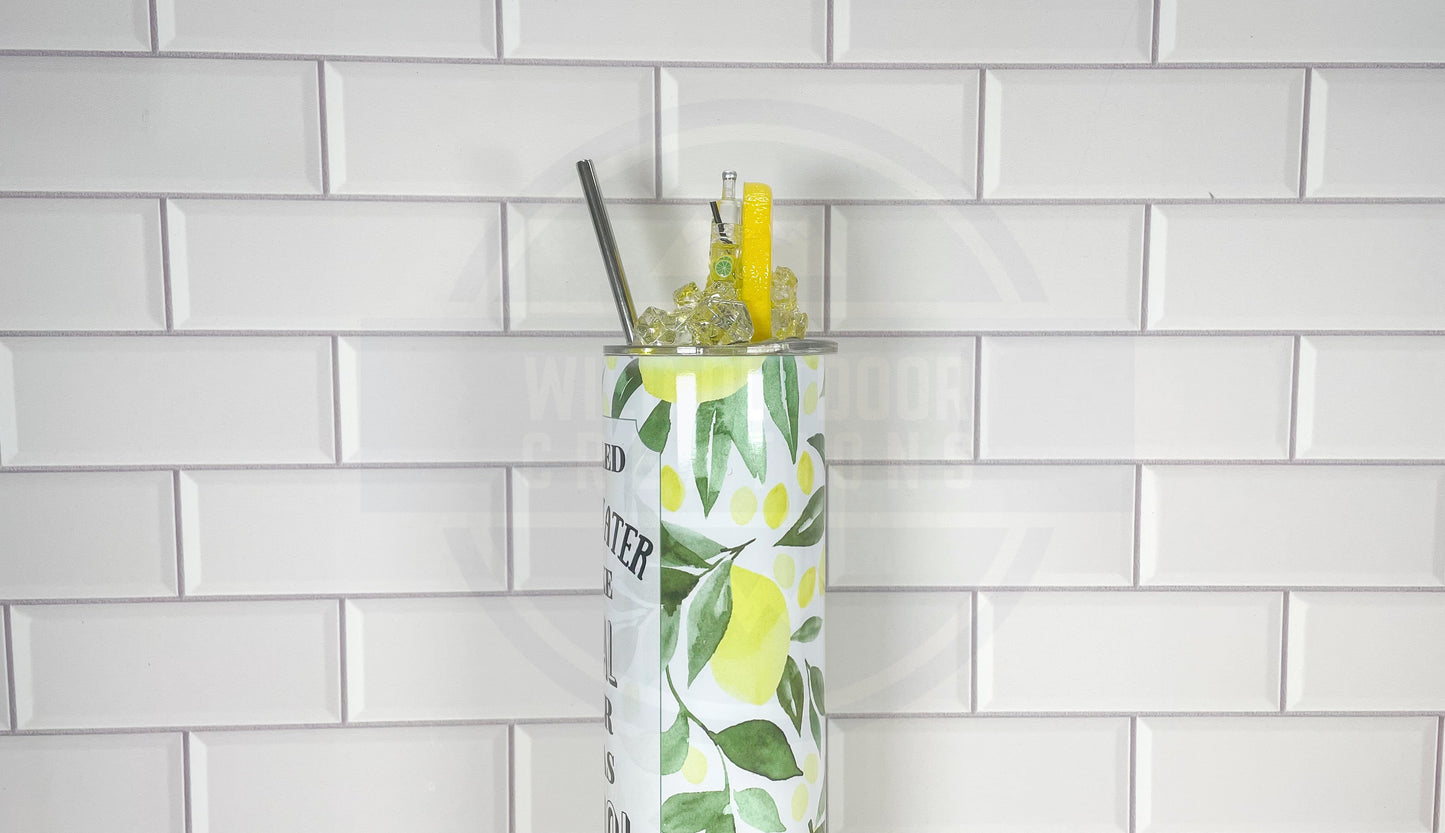 20oz Summer Water Tumbler with Straw - Stylish Alcohol-Infused Drinkware 3D Lid