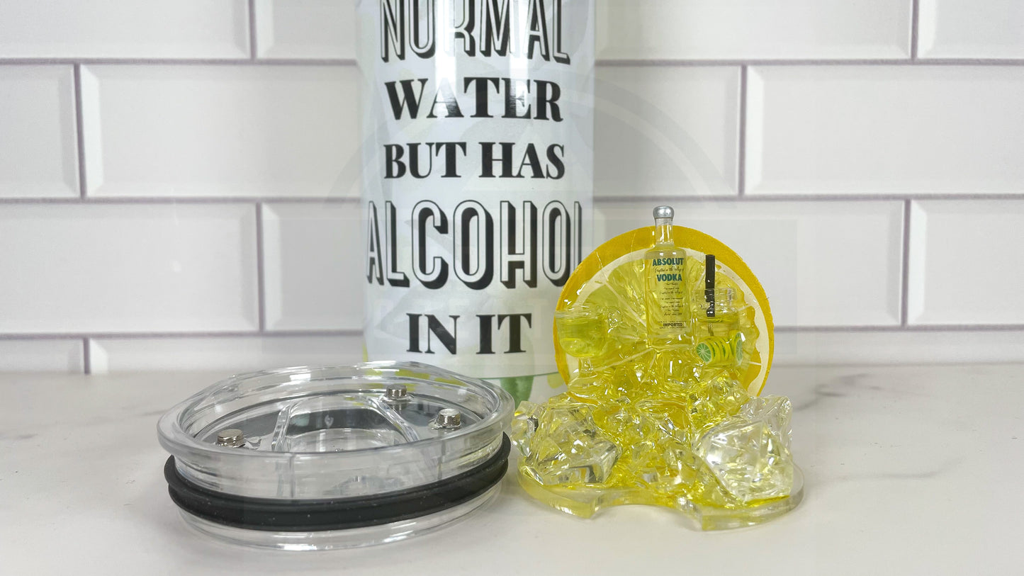 20oz Summer Water Tumbler with Straw - Stylish Alcohol-Infused Drinkware 3D Lid