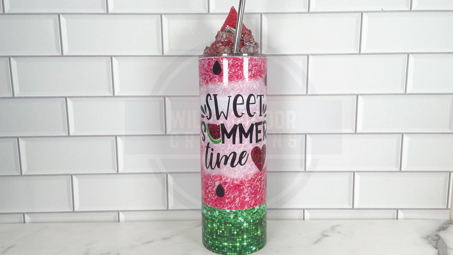 Watermelon 20oz Skinny Tumbler Cup with 3D Lid - Stylish and Functional Drinkware