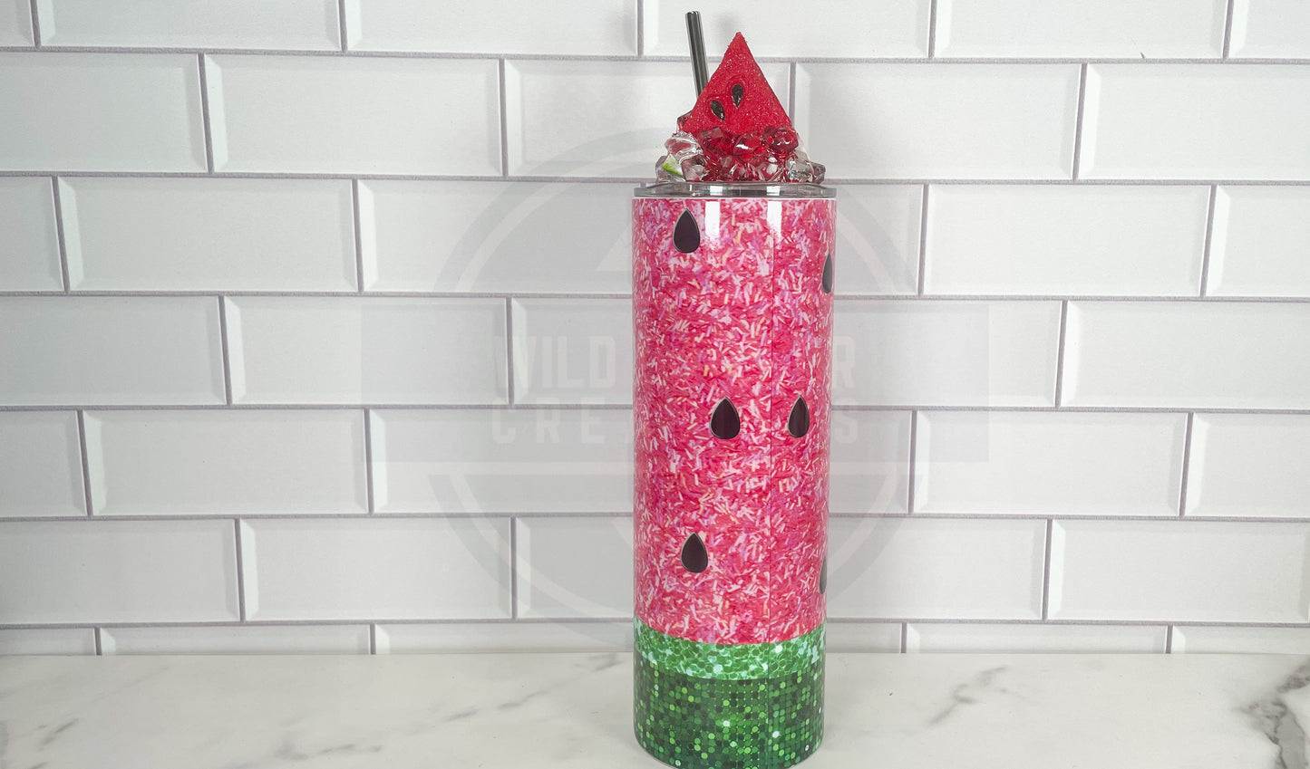 Watermelon 20oz Skinny Tumbler Cup with 3D Lid - Stylish and Functional Drinkware