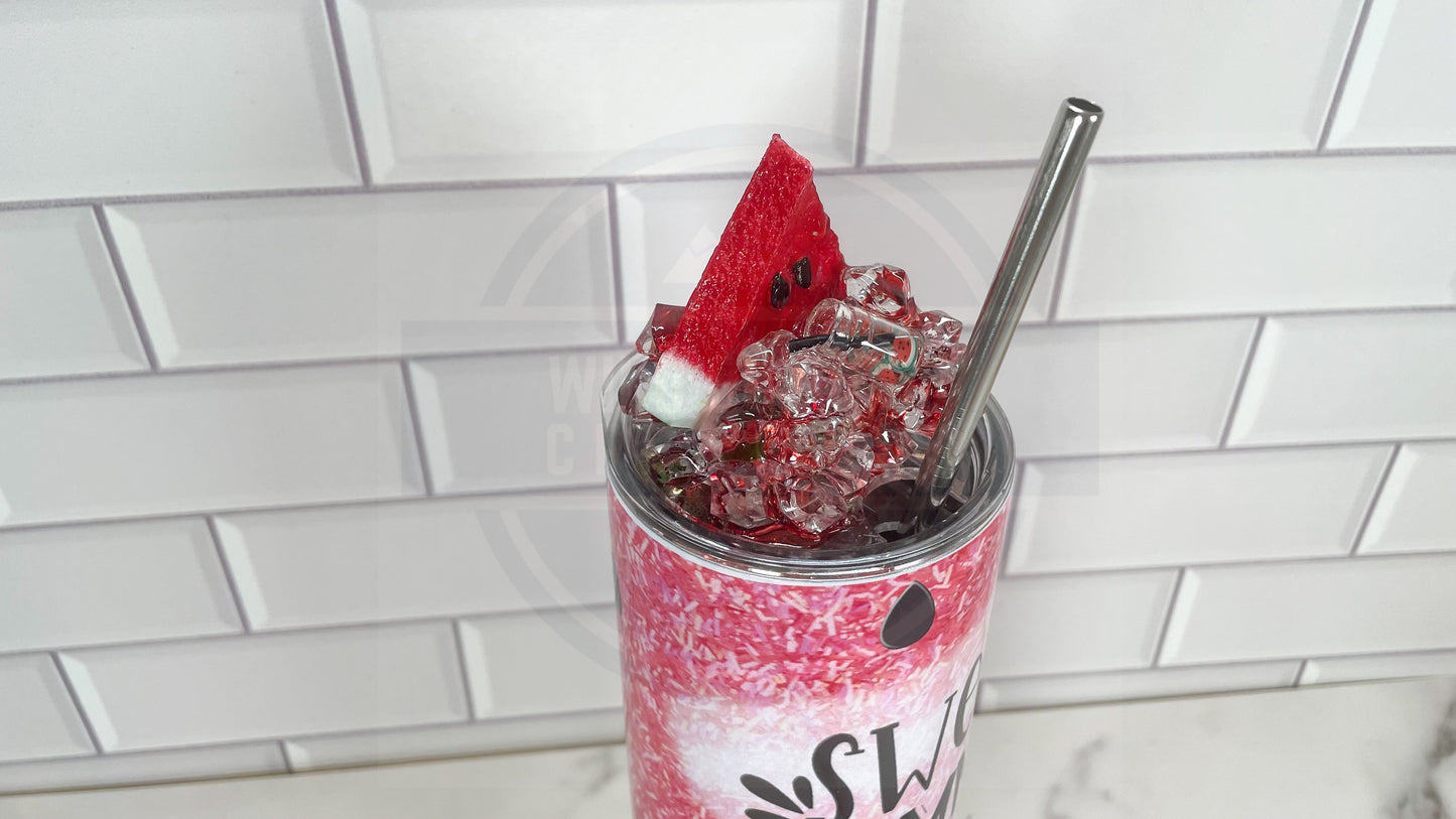 Watermelon 20oz Skinny Tumbler Cup with 3D Lid - Stylish and Functional Drinkware
