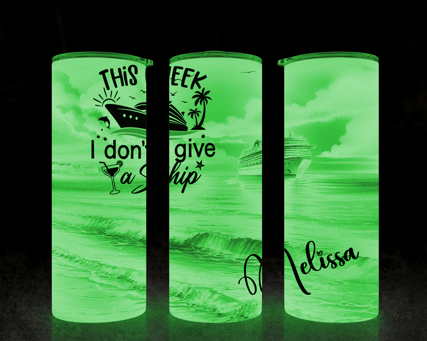 Personalized This Weekend I Dont Give A Ship Tumbler - Custom Beach Vacation Cup for Girls Trip or Cruise