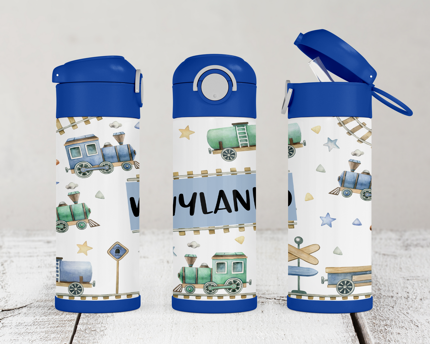 Personalized Kids 12oz Flip Top Water Bottle - Ideal Birthday Gift for Active Children