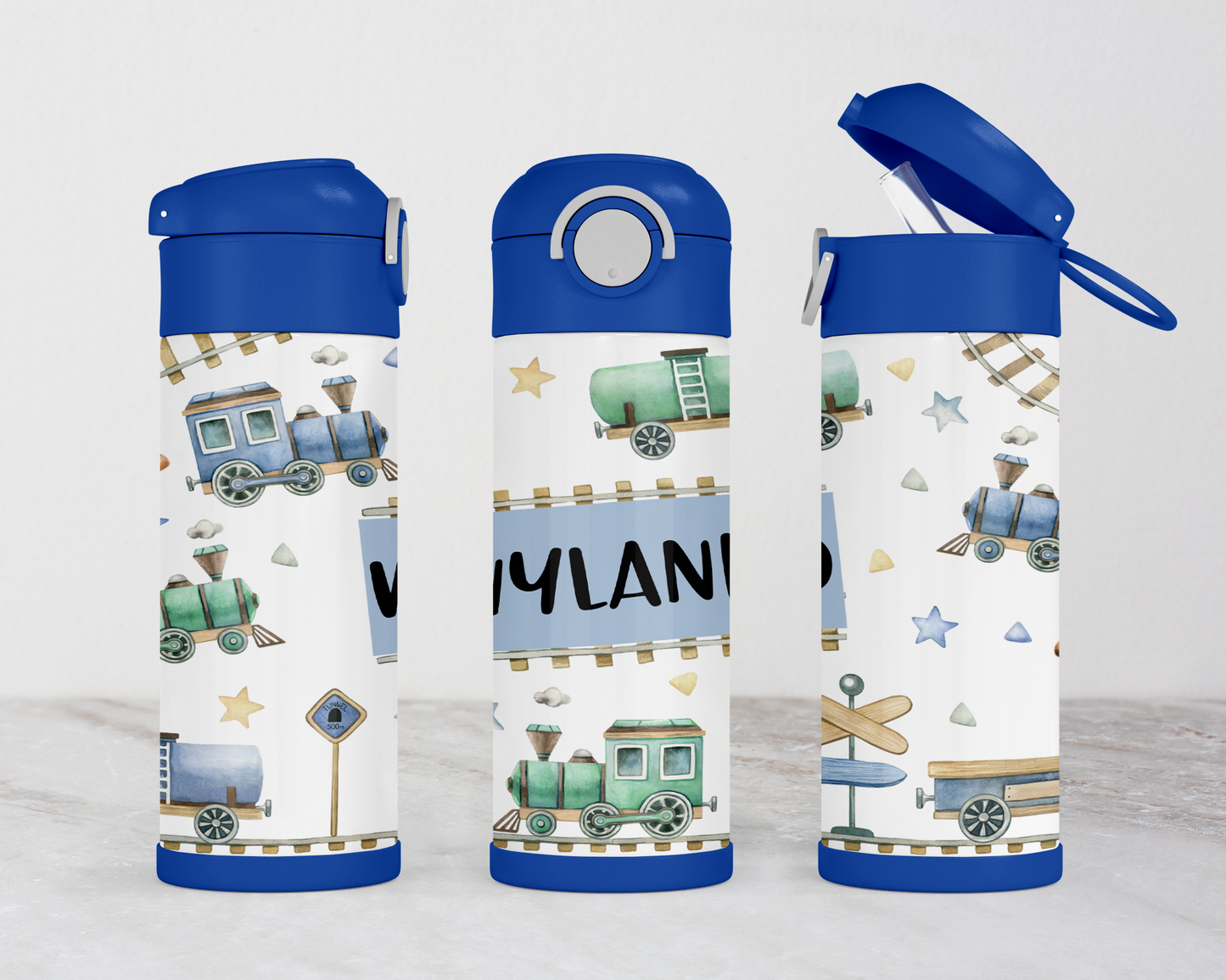Personalized Kids 12oz Flip Top Water Bottle - Ideal Birthday Gift for Active Children