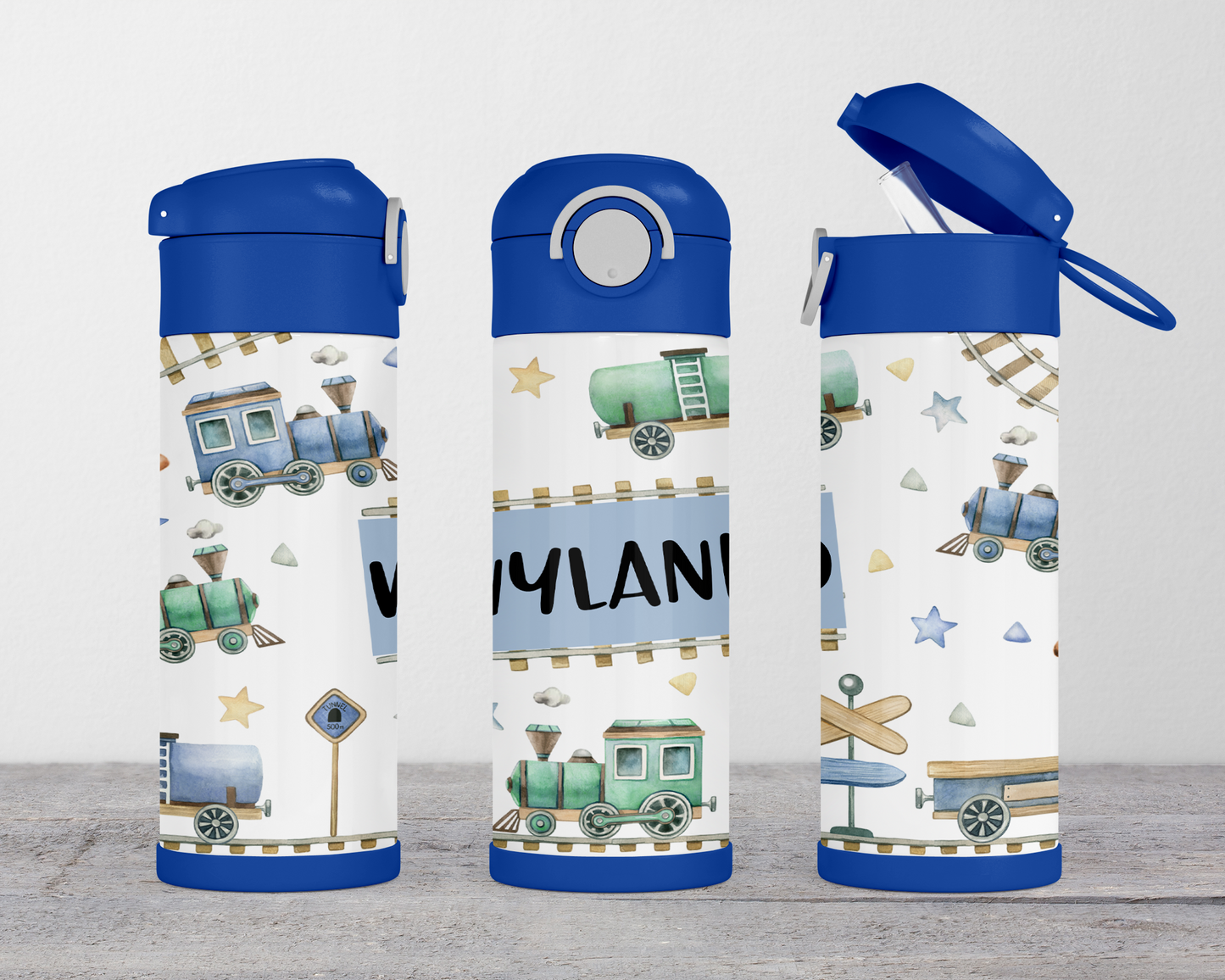 Personalized Kids 12oz Flip Top Water Bottle - Ideal Birthday Gift for Active Children