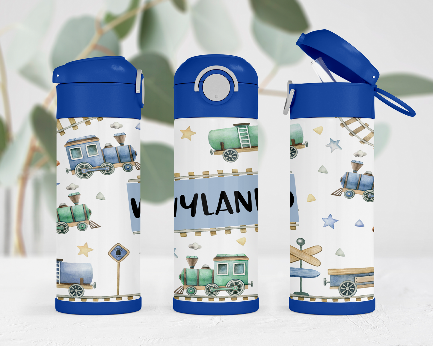 Personalized Kids 12oz Flip Top Water Bottle - Ideal Birthday Gift for Active Children