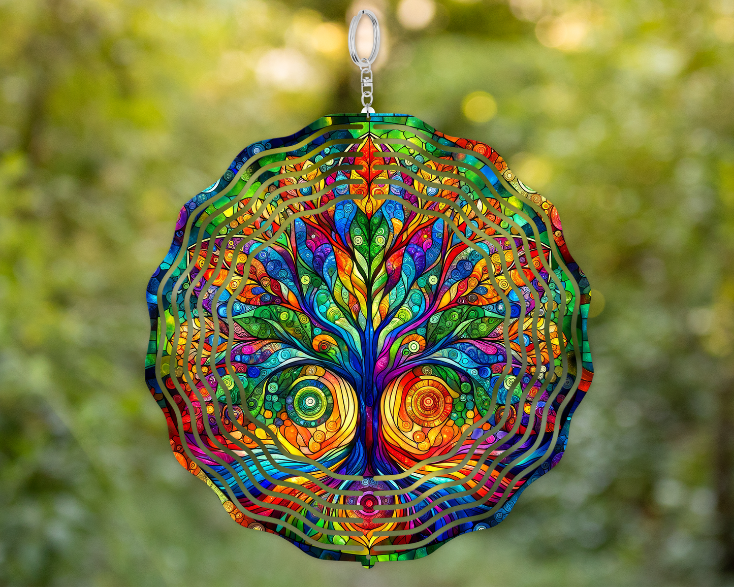 Tree of Life Wind Spinner for Garden - Unique Spiritual Hanging Decoration Perfect Mothers Day Gift