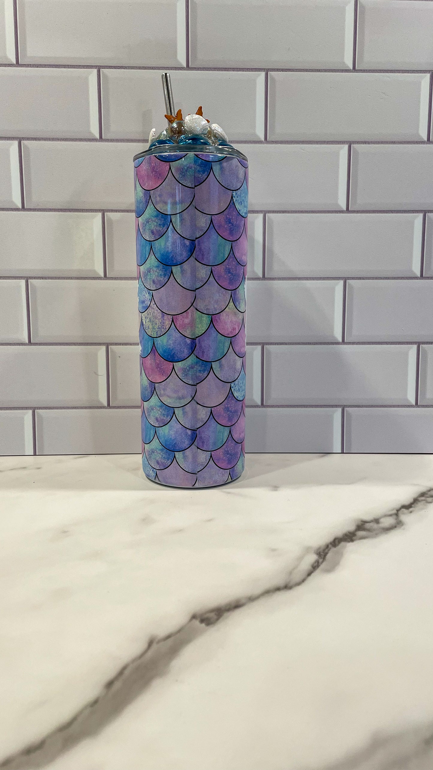 Mermaid Life with 3d Removable topper lid.