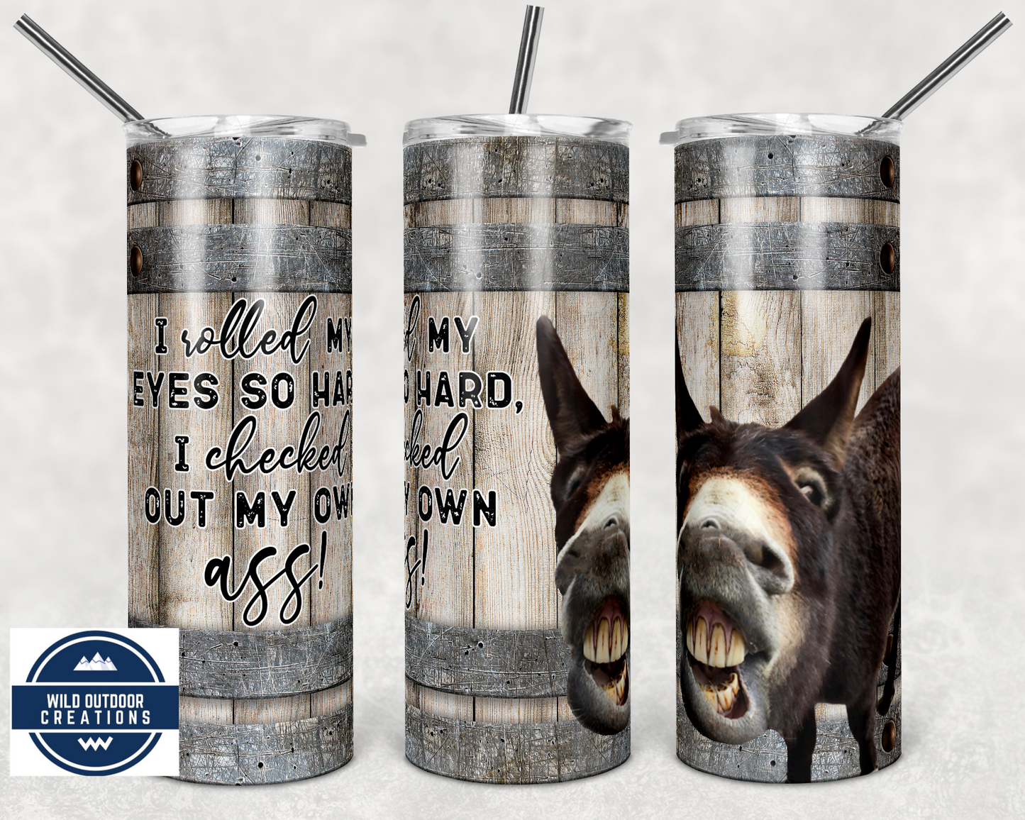 I rolled my eyes so hard, Funny Saying Tumbler, To Go Cup with Lid and straw, Travel Coffee Mug - Wild Outdoor Creations