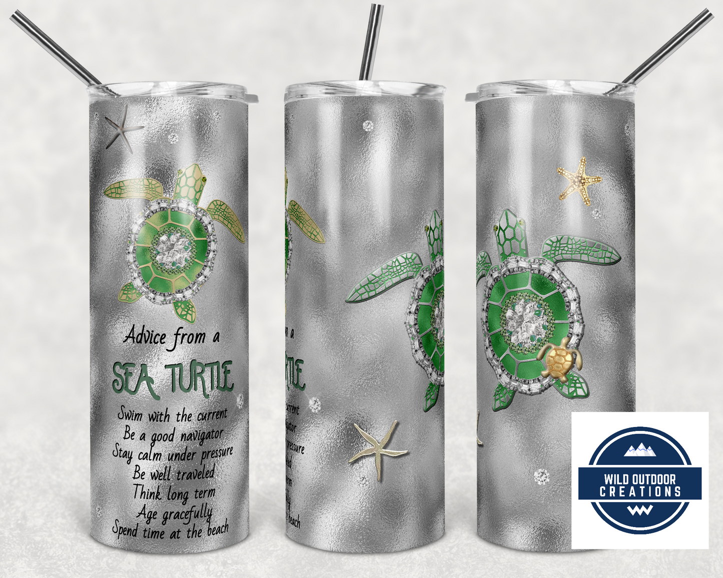Sea Turtle 20 oz Skinny Tumbler