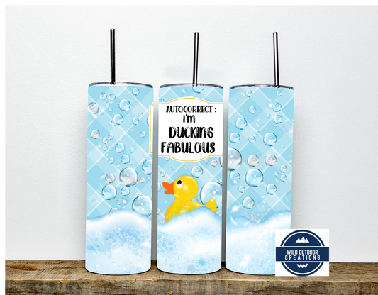 Funny Duck 20oz Skinny Tumbler - Quirky Travel Mug for Hot  Cold Drinks