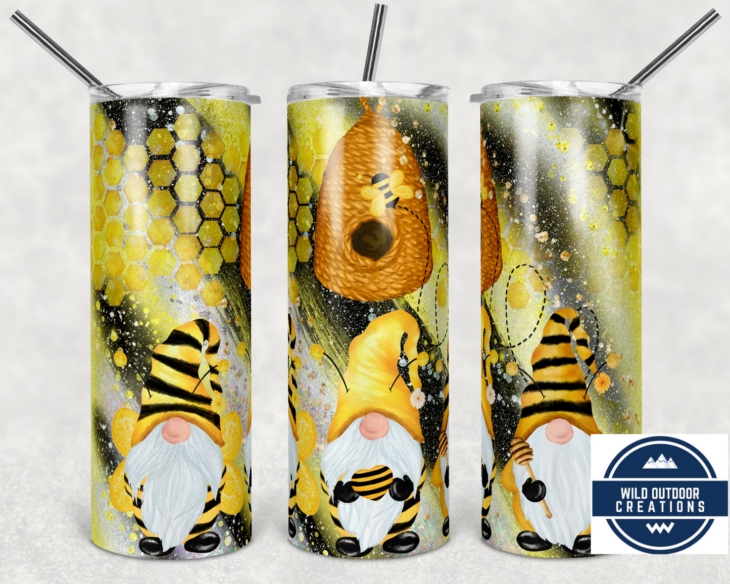 Bee Gnome 20oz Skinny Tumbler