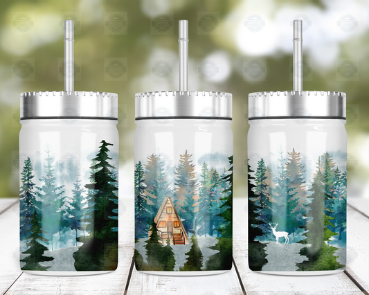 Rustic 17oz Mason Jar with Straw Lid - Ideal for Outdoor Drinks  Picnics