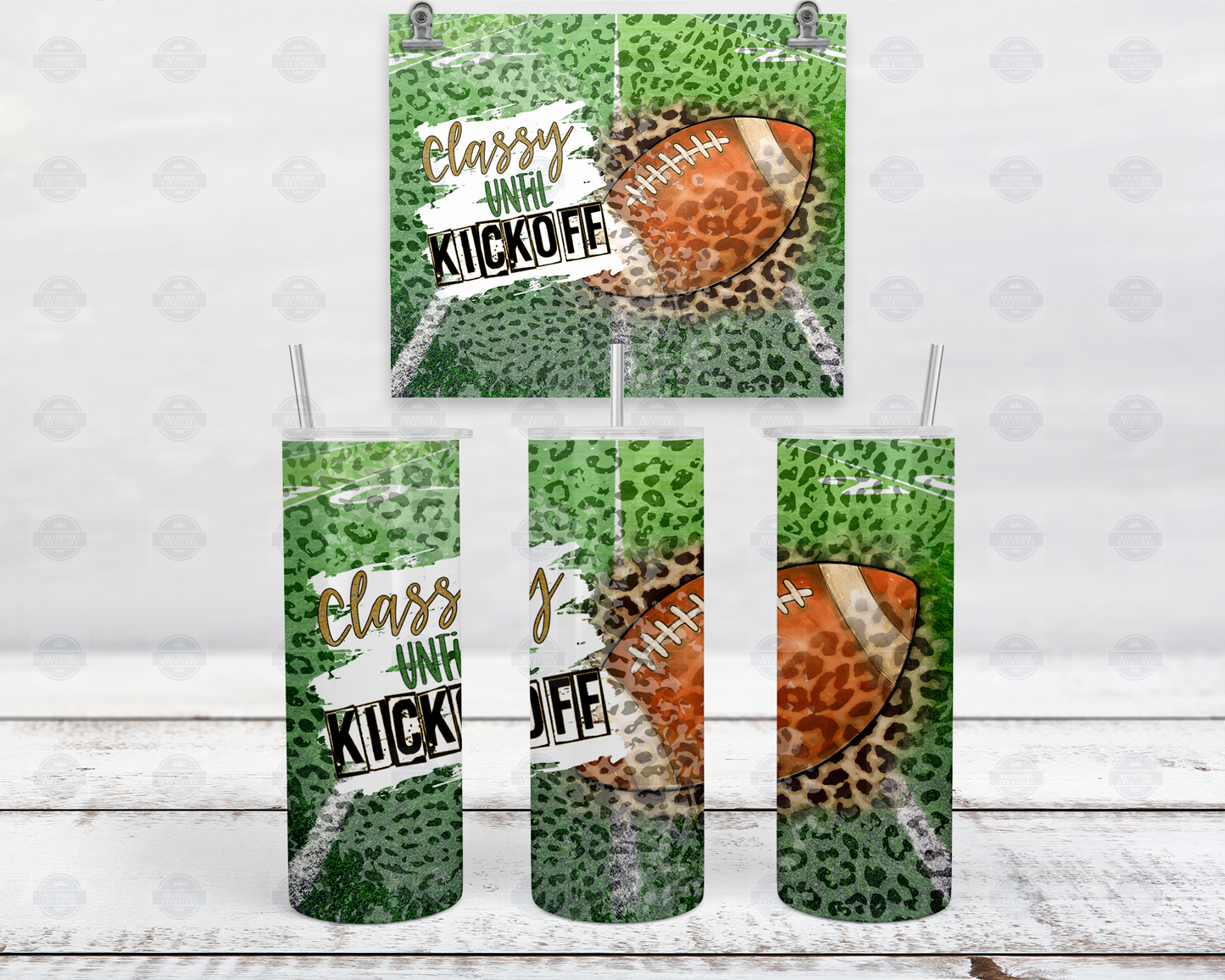 20oz Skinny Tumbler - Elegant Game Day Everyday Drinkware