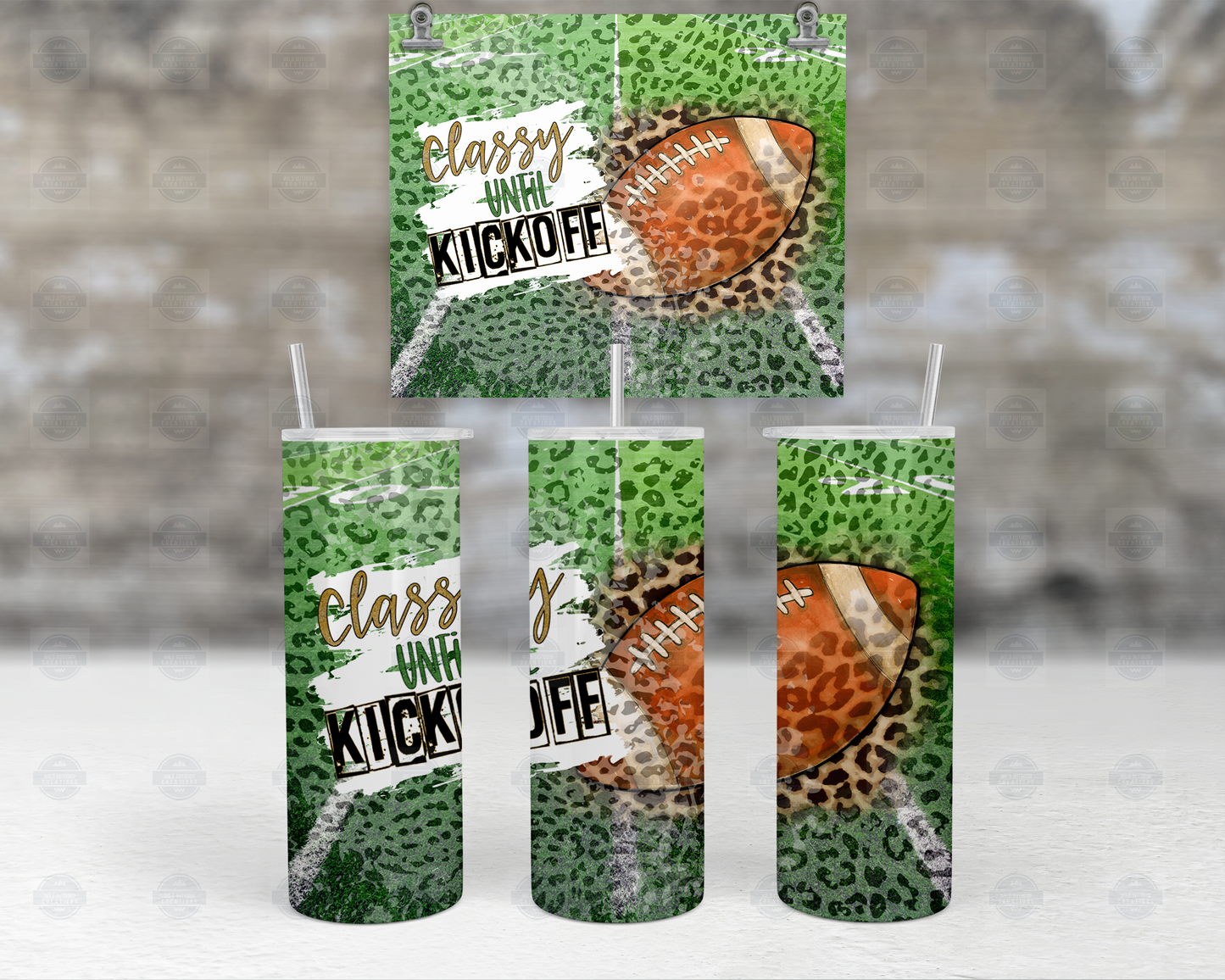 20oz Skinny Tumbler - Elegant Game Day Everyday Drinkware