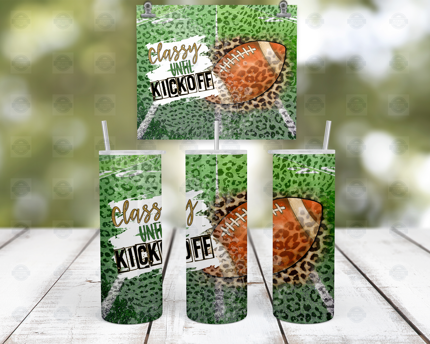 20oz Skinny Tumbler - Elegant Game Day Everyday Drinkware