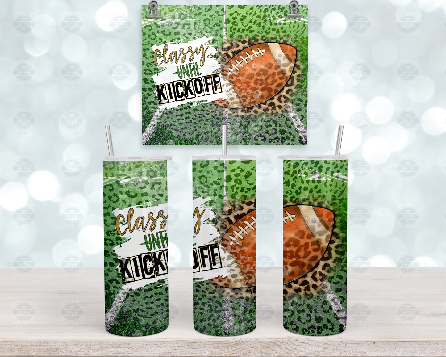 20oz Skinny Tumbler - Elegant Game Day Everyday Drinkware