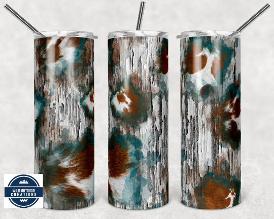 20oz Country Rawhide Skinny Tumbler - Stylish Durable Drinkware for Everyday Use