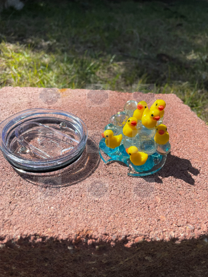 What the Duck Tumbler with 3D Bubble Topper - Fun Drinkware for Duck Lovers