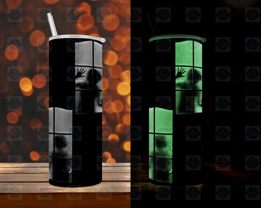 Glow-in-the-Dark Halloween Tumbler Cup with Straw Lid  Spooky Drinkware for Parties and Events